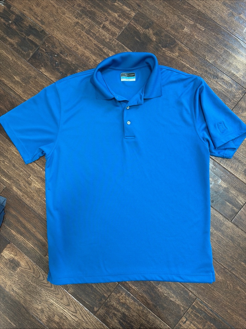 PGA Tour Men's large Ss Blue Polo Shirt